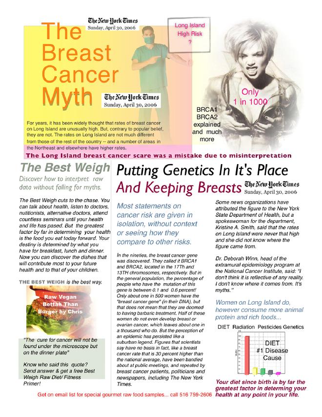 breast cancer myth, long island cancer rates higher, BRCA1, BRCA2
